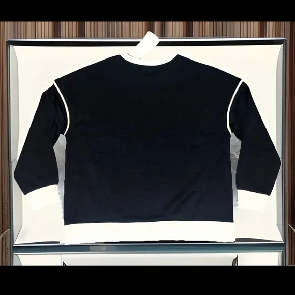 ZESICA Sweatshirts Long Sleeve Crewneck Contrast Color Oversized Pullover Tops - Picture 7 of 11